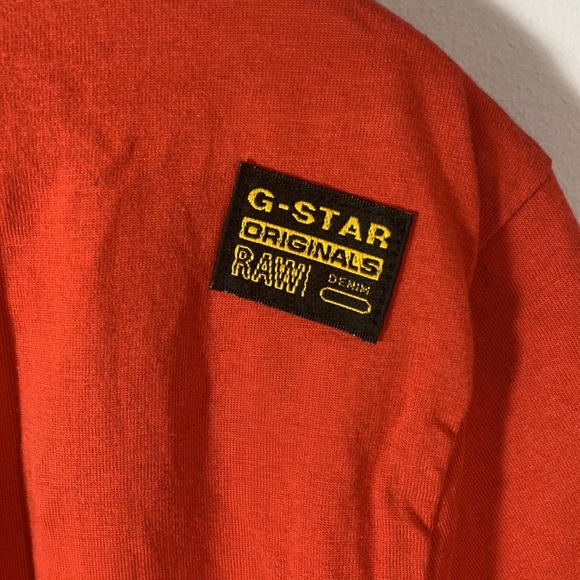 G STAR RAW red tshirt size large originals D 301 four barrel short sleeves - Picture 5 of 8